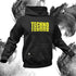 Yellow Techno Hoodie für Frauen und Männer